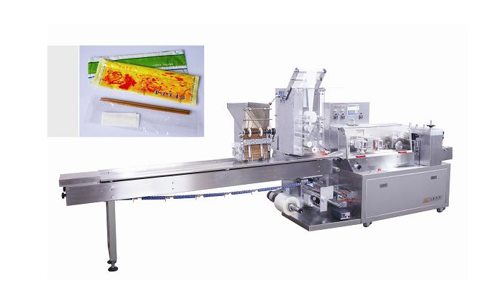 Wet wipes and chopsticks packaging machine