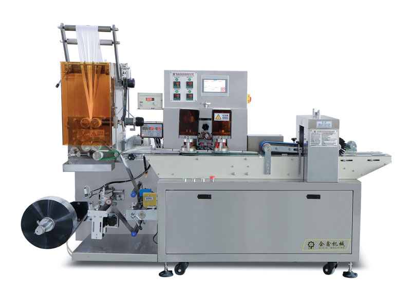 Single piece wet wipes packaging machine